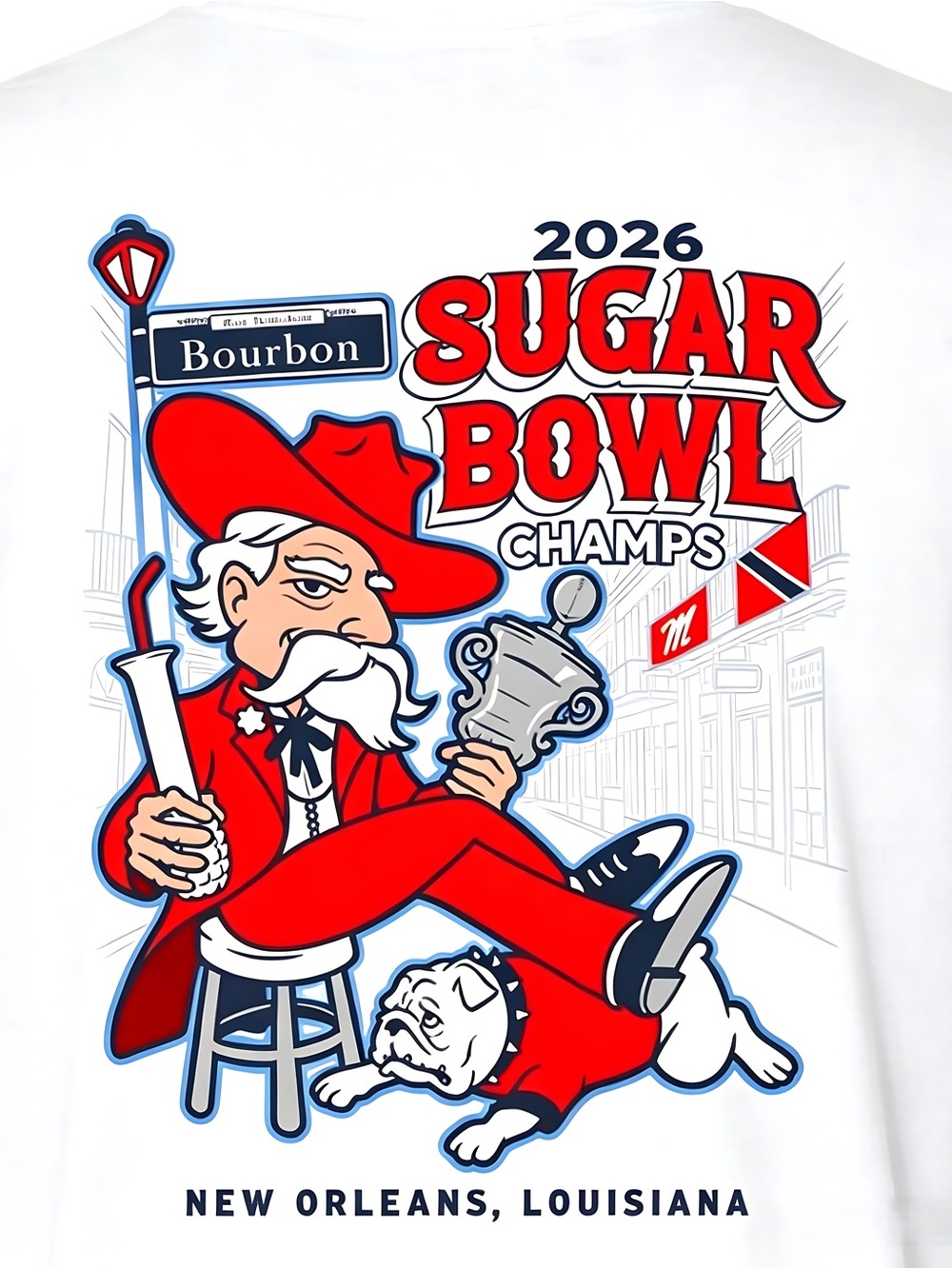 Ole Miss Sugar Bowl Champions Comfort Women Men T-shirt Unisex White